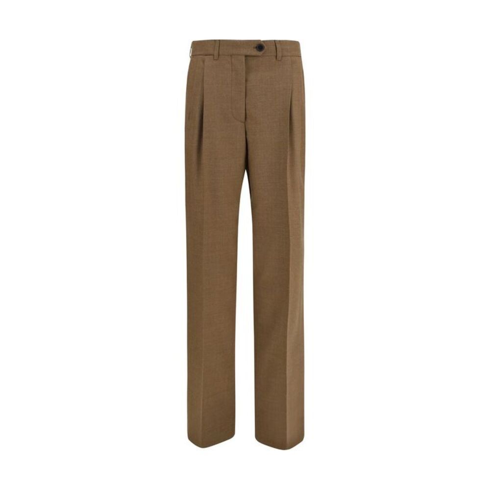 Prada Brown Wool Oves Aries Dress Women's Pants